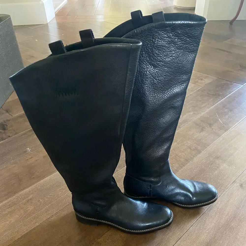 Franco Sarto The Meyer Wide Calf Knee-High Riding Boots Black 9